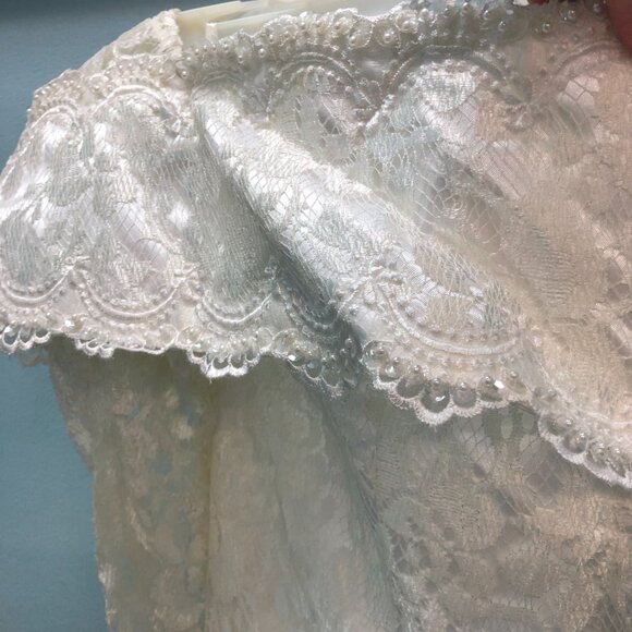 ZOMBIE Dead Corpse Bride, Halloween Wedding Dress, DAMAGED, Vintage Haunting - Picture 13 of 16